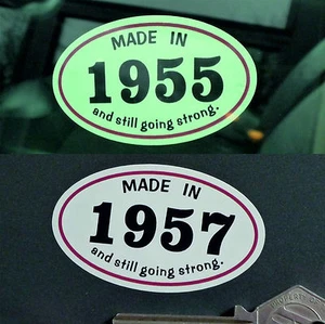 MADE IN 1950s *1957* Classic Car Vintage Bike Helmet STICKER All Years Available - Picture 1 of 1