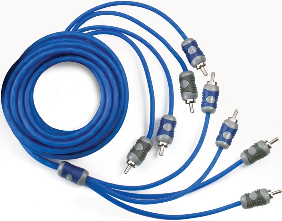 KICKER KI46 4-CHANNEL 4CH K-SERIES INTERCONNECT RCA SIGNAL AMPLIFIER CABLE 19FT - Image 1 of 1
