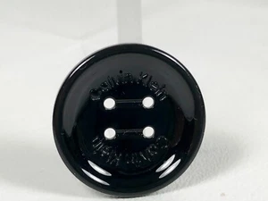Calvin Klein Plastic Shiny Black Front Coat Replacement Button Lines 1.10" - Picture 1 of 5