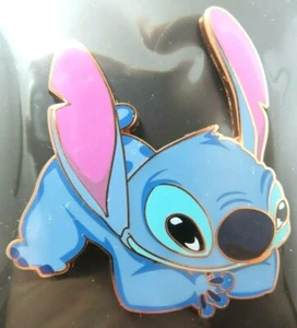Disney Pin ACME Hot Art Stitch Lying on Stomach Cutout Rose Gold Variant LE 500 - Picture 1 of 3