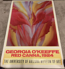Vintage 1988 Georgia O’Keeffe Lithograph Print “Red Canna” 1924 Arizona Museum