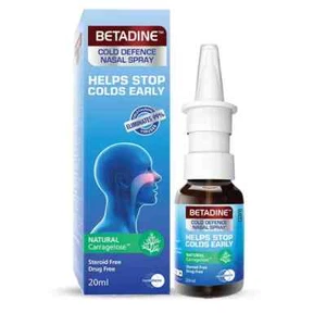 BETADINE Adult Cold Defence Nasal Spray 20ml Helps Stop Colds Early - Picture 1 of 10