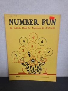Vntg UNUSED School Book-1967 NUMBER FUN-An Activity Book For Beginners - Picture 1 of 8