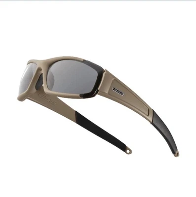ESS CDI Hi Impact Interchangeable Lens (clear/smoke) glasses - terrain tan,Z87+  - Image 1 of 4