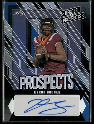 2024 Leaf Heroes And Prospects Kyron Drones Auto /15 - Image 1 of 2