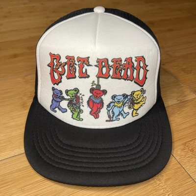 Grateful Dead Get Dead Bears Colorful Horror Mesh Foam Trucker Snapback Hat MINT - Image 1 of 4