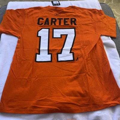 Camisa Philadelphia Flyers Jeff Carter Mediana M NHL Reebok Naranja Nueva con Etiquetas #17 Hombres Foto 1 de 2