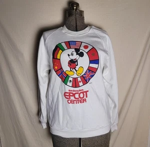 Vintage Mickey Mouse Disney Epcot Center Sweatshirt mit Rundhalsausschnitt Größe Large 80er - Bild 1 von 14