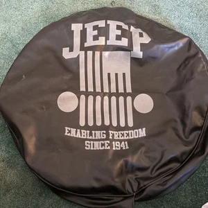 Spare Tire Cover 33” Dia Jeep Enabling Freedom Since 1941 Grill Flag USA - Picture 1 of 5