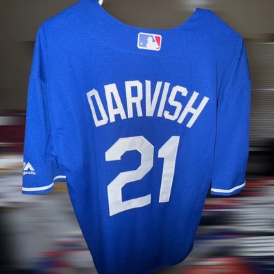 YU DARVISH LA DODGERS CUSTOM JERSEY SIZE LARGE MLB NICE!! - Image 1 of 2
