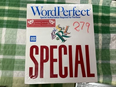 Vintage WordPerfect 5.1 DOS SPECIAL / 3.5 - 1992 Word Processor UNOPENED In Box - Image 1 of 4