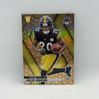 2025 Panini Mosaic Kaleb Johnson Rookie Honeycomb Prizm Case Hit SSP Steelers RC - Image 1 of 2