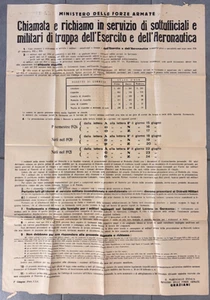 RSI MANIFESTO ORIGINALE CHIAMATA ARMI 01.06.1944 ESERCITO AERONAUTICA GRAZIANI - Foto 1 di 24