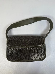 STAUD Green Tommy Beaded Shoulder Bag – Missing Beads - Picture 1 of 17