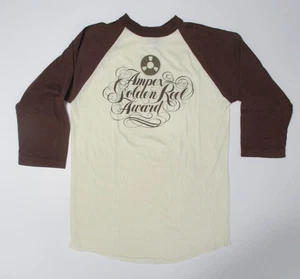 AMPEX Studio Tape Golden Reel Award 3/4 Sleeve Crew Neck T-Shirt Medium - Picture 1 of 4