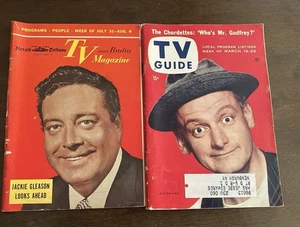 1955 TV Guide Magazine-The Honeymooners Issues (2) Gleason-Carney Covers - Picture 1 of 2