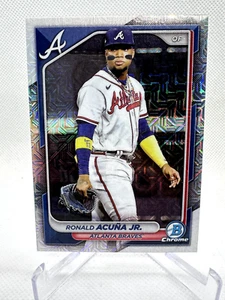 2024 Bowman Baseball Chrome Mojo Refractor #32 Ronald Acuña Jr. Atlanta Braves - Picture 1 of 2