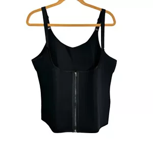 Funny Girl Women’s Sz XL Black Compression Vest Hook & Loop & Zip Closure - Picture 1 of 9