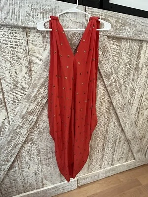 Hatch Silk Papaya Caftan - Image 1 of 3