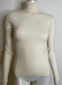 Vintage Rollkragenpullover Elfenbein Hermes 100% Kaschmir 38 US 6 Schottland - Bild 1 von 10