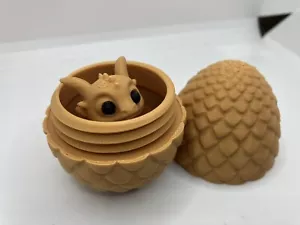 3D Printed Dragon Egg with Baby Dragon - Picture 1 of 4