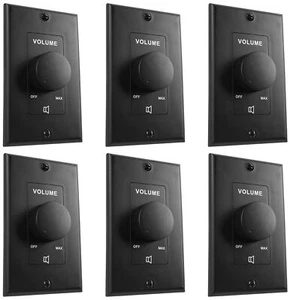 6) Rockville VOL70100 schwarz 100 Watt 70 V Wand Lautstärkeregler Zonenregler - Bild 1 von 8