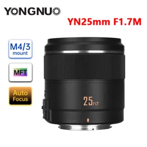 YONGNUO YN25mm F1.7M AF Auto Focus Prime Lens for M4/3 Mount Mirrorless Cameras - Picture 1 of 11