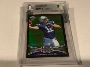 2012 Topps cromo negro refractor Andrew Luck novato/299 Colts Stanford PSA 9 - Imagen 1 de 2