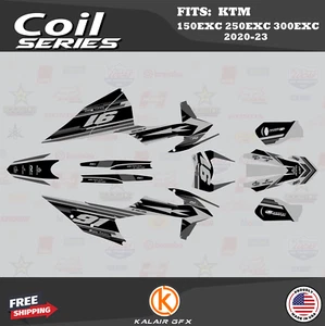Graphics Kit for KTM 150EXC, 250EXC, 300EXC (2020-2023) Coil - SMOKE - Picture 1 of 6