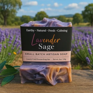 Lavender Sage Soap - Picture 1 of 17