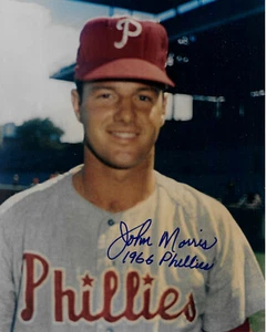 JOHN MORRIS Autographed Signed 8 x 10 Baseball Photo Philadelphia Phillies COA - Picture 1 of 1