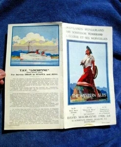 Royal Route Steamers 1928 Scotland's Wonderland Western Isles TSV Lochfyne Tours - Imagen 1 de 9