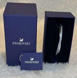 Swarovski Twist Rows Bracelet, Blue, Rhodium Plated, Medium 5582810
