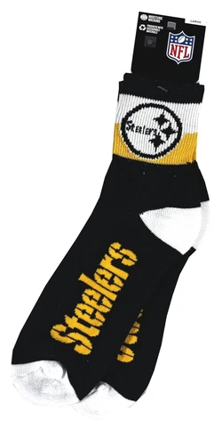 PITTSBURGH STEELERS NFL MEN'S LARAYA QUARTER 1/4 SOCKS LARGE (8-13) FREE SHIP Cover