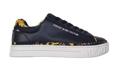 Versace Jeans Couture Schuhe Sneaker Damen Leder Court 75VA3SK5 Schwarz