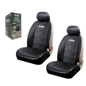 Nuevo juego de 2 fundas de asiento delantero de cuero sintético para auto camión Jeep Elite - Imagen 1 de 1