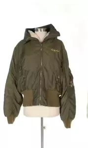 Chaqueta Bomber Baby Phat Olive Acanalada Con Capucha TALLA L/XL - Imagen 1 de 9