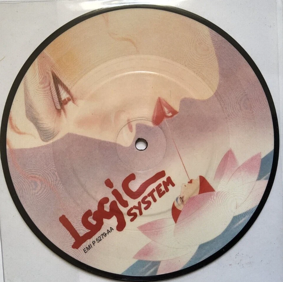 Logic System ‎– Domino Dance / Be Yourself 7"  picture disc vinyl record 1982 - Image 1 of 2