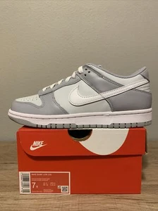 Nike Dunk Low Pure Platinum Two-Tone Grey DH9765-001 NEW GS Size 6.5Y & 7Y - Picture 1 of 1