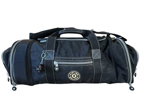 VTG RARE Kipling XL Black Camera Duffle Bag With Backpack Attachment Black Nylon - Picture 1 of 15