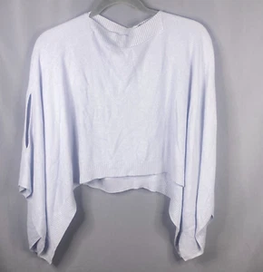 Lululemon Forward Flow Cape Poncho One Size Gray Waffle Knit Sweater Shawl - Picture 1 of 8