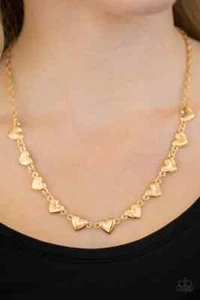 Paparazzi Halskette - If My Heart Had Wings - Gold - Herzen - Bild 1 von 2