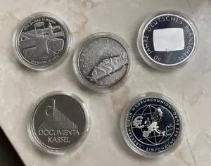 10 EURO Silbergedenkmünze BRD 2002, 5 Stück, 925er Silber in PP - Bild 1 von 2