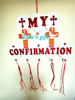 Holy Spirit Dove Favor For Communion, Confirmation Decorations Banner Boys/girls - Image 1 of 4