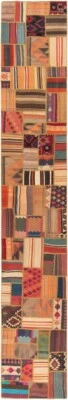 Kelim Patchwork Handgewebter Perserteppich 537x85 cm-Läufer,Orient,Modern,kilim - Bild 1 von 4