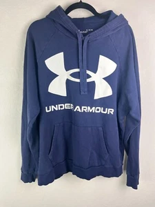Under Armour Herren Big Logo Rival Fleece Hoodie Gr. XL Navy Blau - Bild 1 von 3