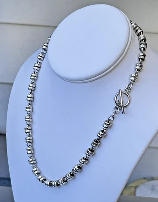 Vtg Mexican Taxco Sterling Necklace, Chunky Brutalist, 61 grams, Unisex - Image 1 of 4