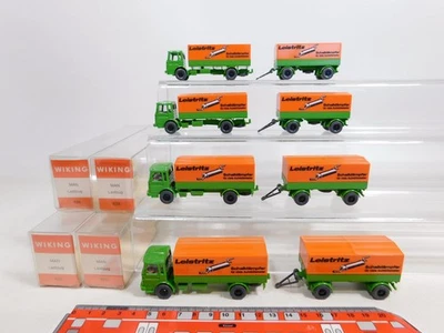 4X Wiking H0 1:87 424 Camion/Rimorchio/LKW MAN Leistritz TOP+Box #CY783-0,5 - Immagine 1 di 4