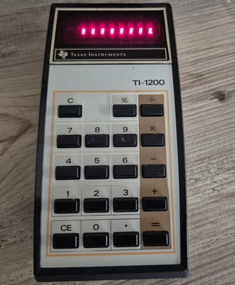 Vintage Texas Instruments TI-1200 Calculator c/w PSU - Image 1 of 4