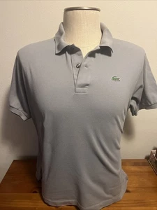 LACOSTE Men’s Polo Shirt Gray Short Sleeve Golf Tennis Preppy Cotton Size 7/XXL - Picture 1 of 6